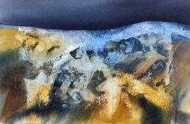 ‡ JOHN CLEAL mixed media - entitled verso, 'Preseli Landscape', signed, 33 x 50cms Provenance: