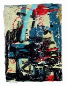 NEALE HOWELLS acrylic, oil, pastel & pencil on panel - entitled verso, 'What Did God Die Of?' signed