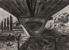 PHILIP NICOL mixed media - entitled verso 'The Underpass', signed and dated '98, 60 x 82cms