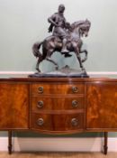 AFTER ALFRED BARYE & EMILE GUILLEMAN, bronze - The Arab Rider, large 20th Century casting on