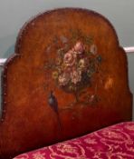 HEAL & SON PAINTED LEATHER SINGLE BED, 123h x 96w x 210cms d Provenance: collection of the Late