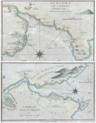 RICHARD MORRIS two hand-coloured engraved coastal charts - 'Newport Bay & Harbour in Pembrokeshire',