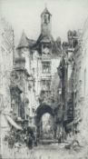 HEDLEY FITTON limited edition (240/250) etching - entitled verso 'La Tour de L'horloge' signed,