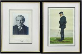 SIGNED PHOTOGRAPH OF FORMER PRIME MINISTER DAVID LLOYD GEORGE (1863-1945) black and white head and