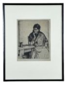 ‡ WILLIAM LEE-HANKEY etching - entitled verso, 'Meditation', signed, 22 x 18cms Provenance: