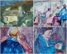 ‡ JUDITH ROSENTHAL acrylic on paper - John Piper's Cottage, signed and titled on mount and on Martin