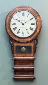 AMERICAN DROP DIAL WALL CLOCK, Jerome, New Haven, USA, two-train movement, the dial with Roman