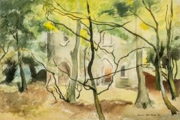 ‡ ERIC MALTHOUSE watercolour - Sedgefield, woodland landscape, signed and dated '43, 36 x 43cms