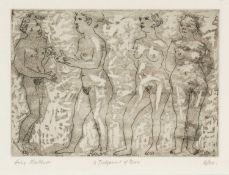 ‡ ERIC MALTHOUSE limited edition (3/20) aquatint etching - Greek mythological figures, entitled 'The