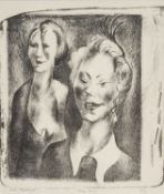‡ ERIC MALTHOUSE limited edition (5/5) lithograph - 'Two Tarts', signed, titled and numbered in