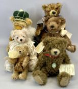 SIX HERMANN TEDDY BEARS, no. 140 limited UK edition of 500 pieces, Queen of Hearts Princess Diana
