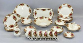 ROYAL ALBERT 'OLD COUNTRY ROSES' TEA SERVICE FOR SIX, APPROX. 35 PIECES Provenance: private