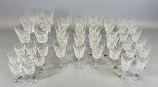 WATERFORD CRYSTAL LISMORE PATTERN DRINKING GLASSWARE, lot includes 20 x white wine glasses, 12 x