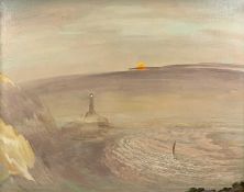 ‡ PHILIPPA JACOBS oil on canvas - titled verso 'Fog Gogarth Bay (Holyhead)', dated 2003, 59.5 x 74.