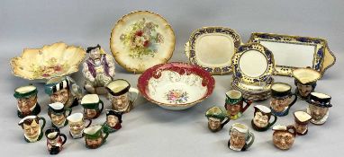 COLLECTION OF ELEVEN ROYAL DOULTON SMALL CHARACTER JUGS, with various other character jugs, small