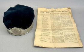 EISTEDDFOD Y RHOS 1926 GEORGE V SILVER PLATED BARDIC CROWN, with dark blue velvet liner