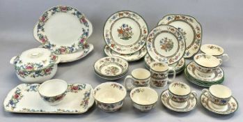 COPELAND SPODE CHINESE ROSE PART TEA SERVICE, APPROX. 28 PIECES, and 5 x Royal Doulton 'Floradora'
