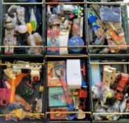 QUANTITY OF VINTAGE, PLASTIC & OTHER TOYS (in 6 boxes / crates) Provenance: private collection