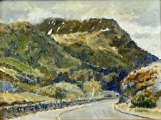 KEITH GARDNER RCA (British, b. 1933) oil on panel - titled verso 'Glyder Fach from Llanberis