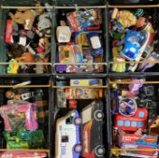 QUANTITY OF VINTAGE, PLASTIC & OTHER TOYS (in 6 boxes / crates) Provenance: private collection