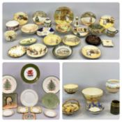 ROYAL DOULTON SERIES WARE - including a large circular footed fruit bowl, hunting scenes, 31cms