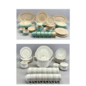 BRANKSOME ART DECO DESIGN DINNER & TEA SERVICE, green and beige, including 2 x circular tureens,