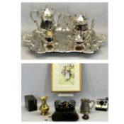 CASED FRANK-NIPOLE 10x50 FIELD BINOCULARS, Ensign box camera, Polaroid land camera, plated five-