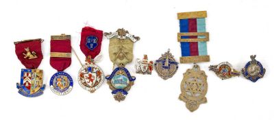 MASONIC INTEREST comprising silver gilt and enamel RMBI 1937 jewel, silver gilt and enamel Star of