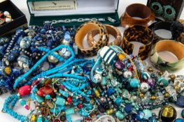 LARGE QUANTITY OF COSTUME JEWELLERY including various modern bangles, Clarion-Pell bracelet,
