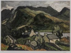 ‡ SIR KYFFIN WILLIAMS RA limited edition (113/150) print - Llyn Padarn, signed with initials, 49 x