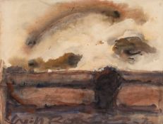 ‡ WILL ROBERTS watercolour - landscape and clouds, signed, 29 x 40cms Provenance: private collection