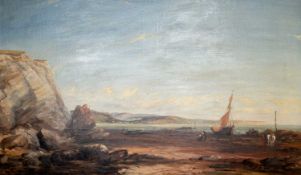 EDWARD FRANCIS DREW PRITCHARD (1809-1905) oil on canvas - entitled verso, 'Sunrise After a Storm,