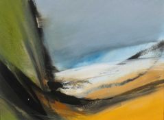 ‡ NEIL CANNING mixed media - entitled verso, 'Deep Cliff' on Martin Tinney Gallery label, signed and