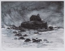 ‡ SIR KYFFIN WILLIAMS RA limited edition (138/150) lithograph - St Cwyfan's church, Aberffraw,