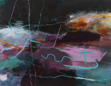 ‡ MARY LLOYD JONES mixed media - entitled verso, 'Ogof Trwyn yr Hwch Fawr, Enlli', 'Cave of the