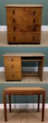 COLLECTION OF MID-CENTURY BRYNMAWR FURNITURE including, chest of four graduated drawers, ebonised