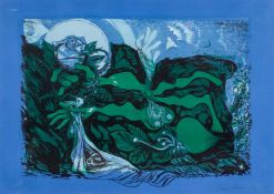 ‡ CERI RICHARDS CBE lithograph in five colours - entitled 'The Force That Through the Green Fuse