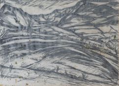 ‡ PETER PRENDERGAST pencil on paper - entitled verso, 'Study for Carneddau', signed and dated '84,