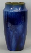 BLUE DENBY DANESBY WARE VASE, black printed marks to base, 27cms H, together with ROYAL