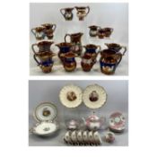 MIXED POTTERY & PORCELAIN COLLECTION, to include 17 x Victorian copper lustre jugs, various sizes,