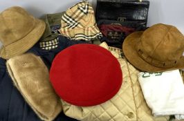 DESIGNER CLOTHING: BARBOUR BLUE QUILTED LADY'S JACKET, SIZE UK 12, an Aquascutum blue quilted lady's