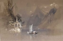 ATTRIBUTED TO THOMAS MILES RICHARDSON JNR RWS (British, 1813-1890) highlighted watercolour -