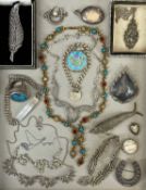 HALLMARKED, STERLING & OTHER METALS JEWELLERY including London 1977 identity bracelet inscribed '