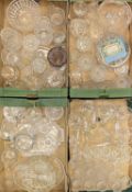 VICTORIAN & LATER GLASSWARE COLLECTION as displayed within four boxes, to include cut and other