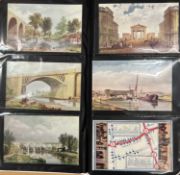 ALBUM OF VINTAGE POSTCARDS, some local, two albums of vintage black and white photographs, Olivewood