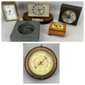 JUNGHANS ELECTRONIC AUTOMATIC ATO-MAT MANTEL CLOCK with brushed stainless steel case, the dial