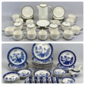 WEDGWOOD 'ARCTIC' PATTERN SERVICE, APPROX. 35 PIECES, and a Booths 'Real Old Willow' pattern