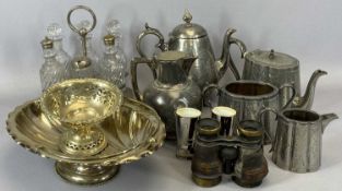 EPBM, EPNS & OTHER METALWARE, to include a six-bottle condiment stand, presentation teapot dated