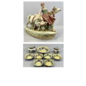 ROYAL DUX, GRIMWADES & OTHER POTTERY AND PORCELAIN, lot comprises a large Royal Dux Dutch girl