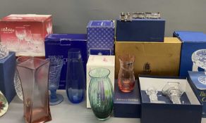 CAITHNESS, ROCKLEY, ZAYDNER, CATHEDRAL & OTHER DECORATIVE GLASSWARE ASSORTMENT, some boxed
